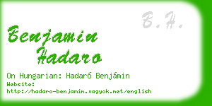 benjamin hadaro business card