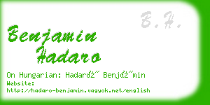 benjamin hadaro business card